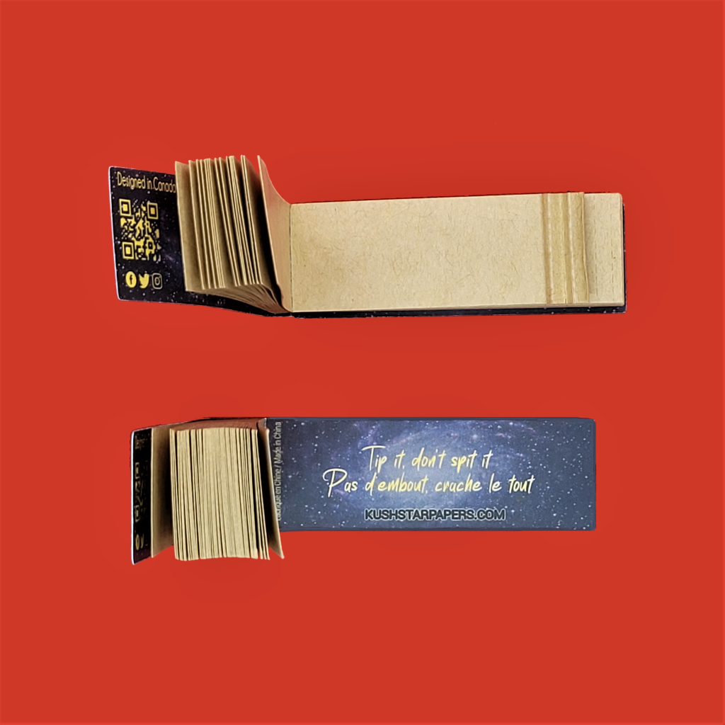 5 Pack 50 Filter Tips Booklet 6 Folds Natural Perforated Filter